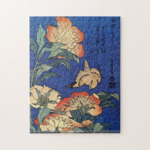 Hokusai - fleurs puzzles
