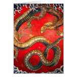 Hokusai Gold Japanese Dragon Cards