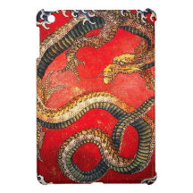 Hokusai Gold Japanese Dragon Case For The iPad Mini