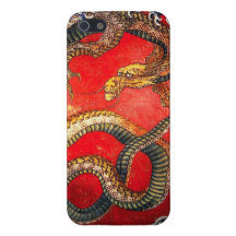 Hokusai Gold Japanese Dragon iPhone 5 Case