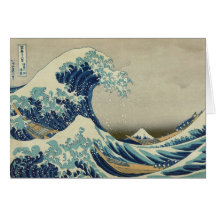 Hokusai : Grande vague outre de Kanagawa Cartes De Vœux
