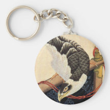 Hokusai Hawk Necklace Key Chains