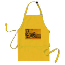 Hokusai Rice Fields Vintage Japanese Art Aprons
