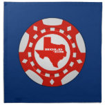 Hold ' Em Poker Chip Napkins (red - blue bckgd)