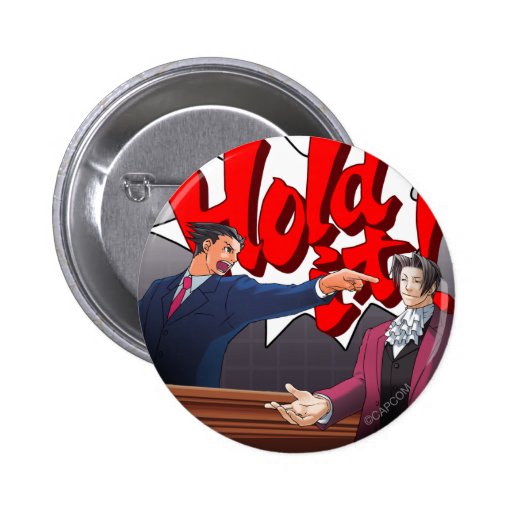Hold It! Phoenix Wright & Miles Edgeworth Buttons