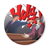 Hold It! Phoenix Wright & Miles Edgeworth Fridge Magnets