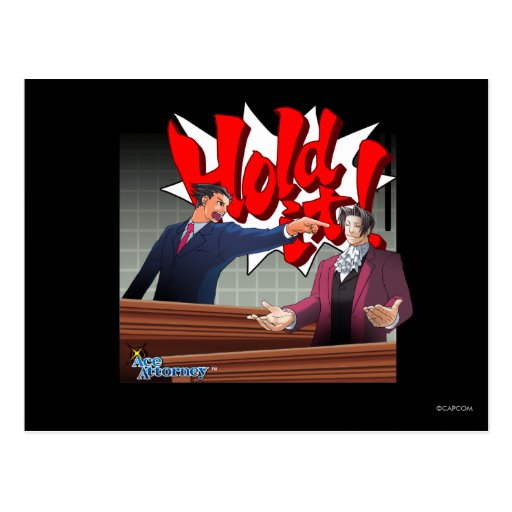 Hold It! Phoenix Wright & Miles Edgeworth Postcard