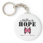 Hold On To Hope Breast Cancer keychains