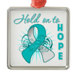 Hold On To Hope - Cervical Cancer Christmas Ornaments