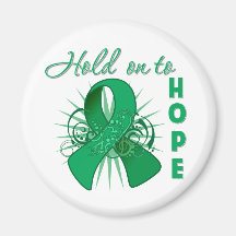 Hold On To Hope - Liver Cancer Fridge Magnets