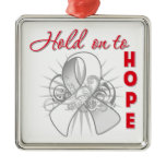 Hold On To Hope - Lung Cancer Ornaments