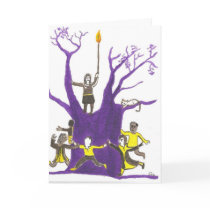 Hold the light up for Hannuka Greeting Card