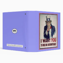 Hold Uncle Sam Accountable ~ 3 Ring Binders