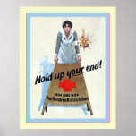 Hold Up Your End! ~ Vintage Nurse Print