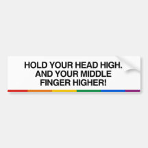 HOLD YOUR HEAD HIGH - .png Bumper Sticker