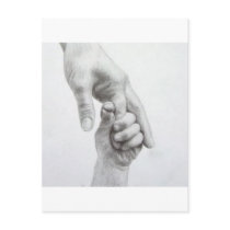 Holding hands postcard