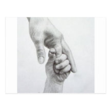 Holding hands postcards