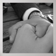 Holding my hand poster