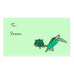 Holding on sea turtles gift tags business card templates