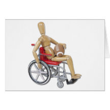 HoldingFootballWheelchair Card
