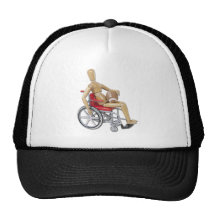 HoldingFootballWheelchair Trucker Hat