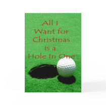 Hole In One Christmas Card