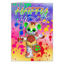 Holi Festival Of Colour - Paint Splashes Greeting Card