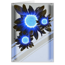 Holiday Abstract Daisies Greeting Cards