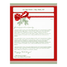 Holiday Annual Newsletter Letterhead: mistletoe