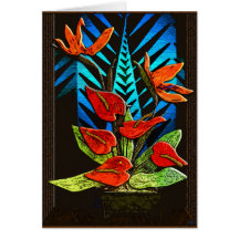 Holiday Anthurium Greeting Card
