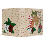 Holiday baking recipe book vinyl binders