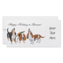 Holiday Bassets Photo Card