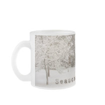 Holiday Beer Mug Festive Winter Forest Beer Glass