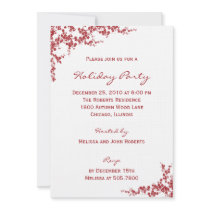 Holiday Blossoms Holiday Party Invitations