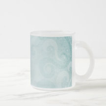 Holiday Blue Swirl Pattern Mugs