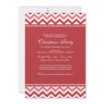 Holiday Chevron (Red) Christmas Card Invites