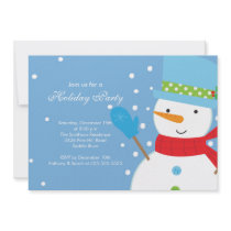 Holiday Christmas Party Invitation SNOWMAN CUTE