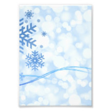 Holiday Christmas Snowflake Design Blue White Art Photo