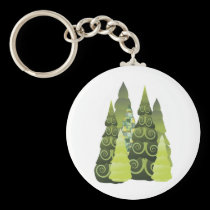 Holiday Christmas Trees keychains