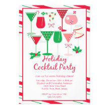 Holiday Cocktail Christmas Party Invitation