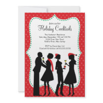Holiday Cocktails Christmas Party Invitation