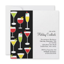 Holiday Cocktails Christmas Party Invitation
