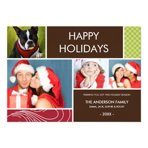 HOLIDAY COLORS | HOLIDAY PHOTO CARD PERSONALIZED INVITE