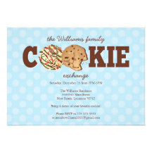 Holiday Cookie Exchange Custom Invites