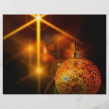 Holiday Decoration Gold Christmas Bauble Light Flyer
