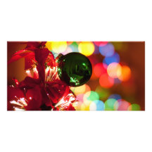 Holiday Decorations Christmas Tree Lights Photo Greeting Card