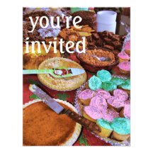 holiday desserts custom invitations