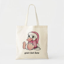 Holiday Ducky Canvas Bag