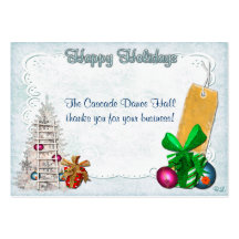 Holiday Elegance Christmas GIFT/DISCOUNT Business Card Templates