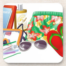 Holiday essentials beverage coasters